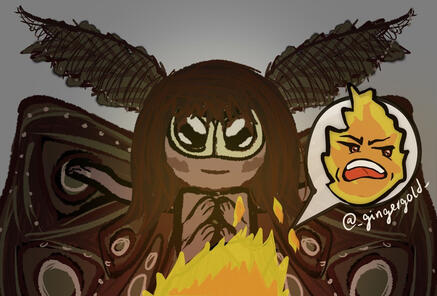 "Like a moth to a flame/Cryptids" by GingerGold